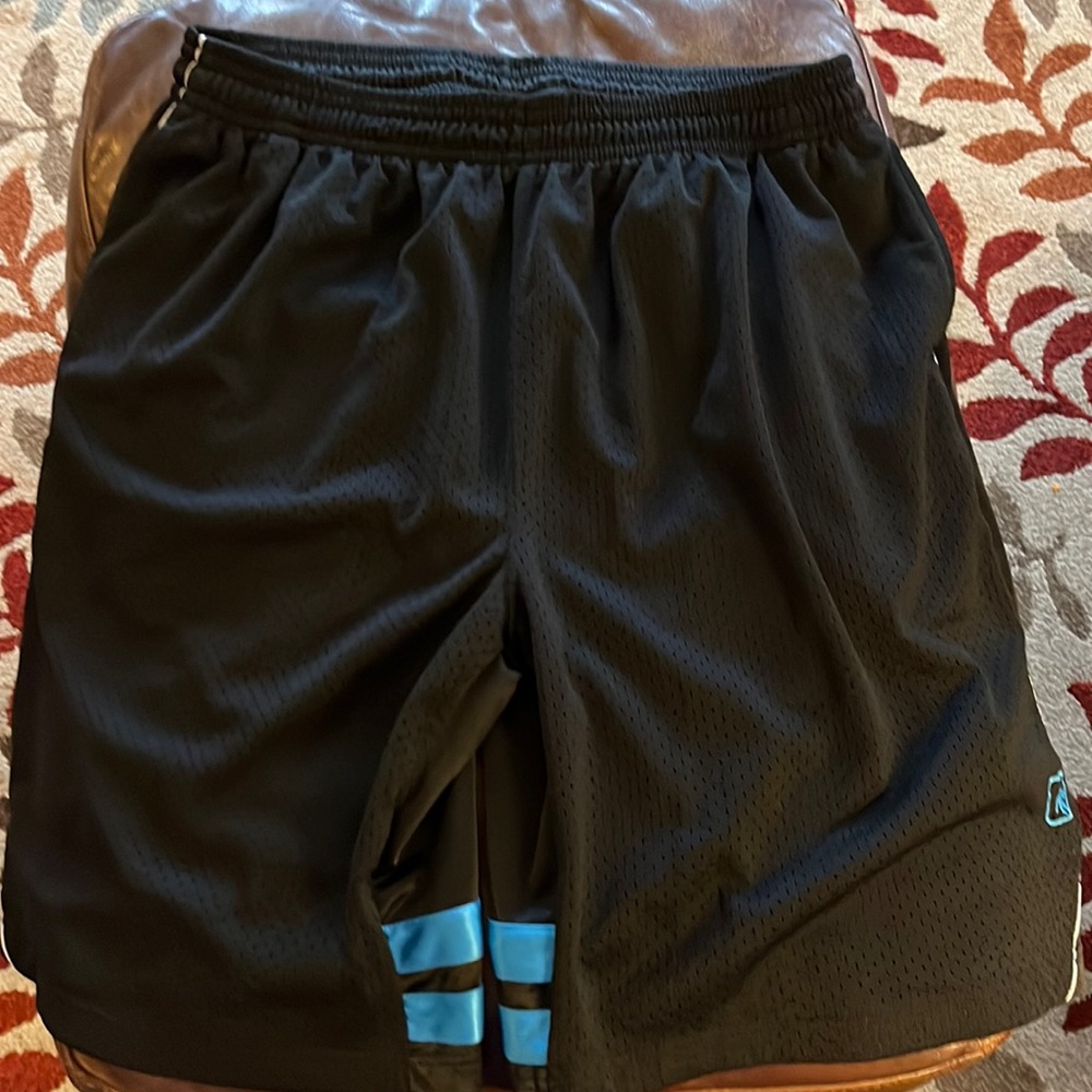 3XL And1 Black Basketball Shorts w/Blue Trim